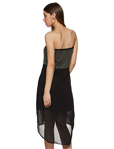 Image of RARE Women Black & Gold-Toned A-Line Tube Dress (EP1643)