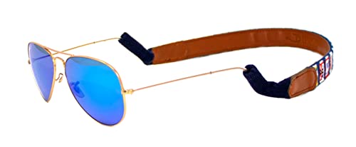 Image of Leather Hand-Stitched Needlepoint Sunglass Strap Retainer