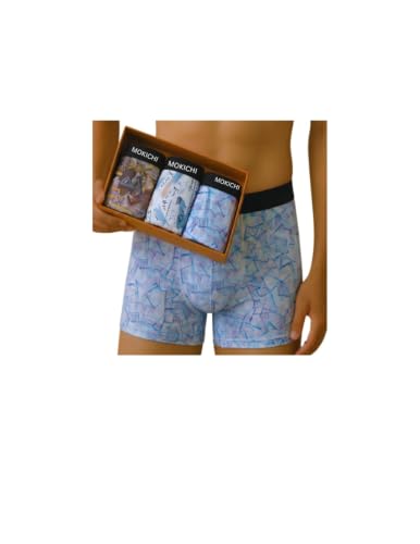 Image of Men's Premium Microfiber Boxer Briefs for Men | Soft Stretch Printed Trunks | Breathable, Moisture-Wicking, Comfortable Innerwear Pack of 3