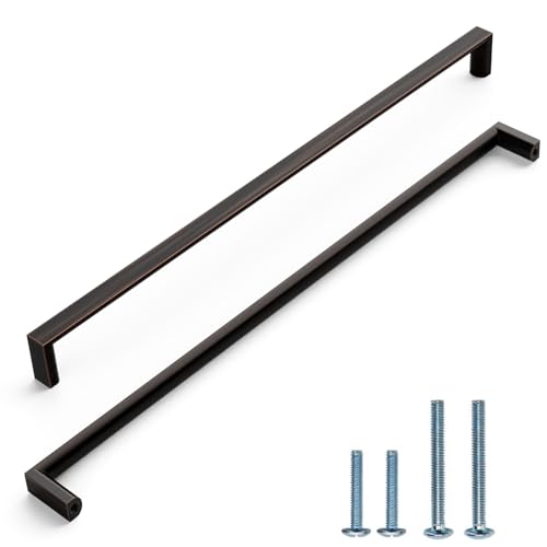 Image of 6 Pack 12-3 /5 Inch(320mm) Kitchen Cabinet Handles Oil Rubbed Bronze Cabinet Pulls Kitchen Cabinet Hardware Drawer Pulls for Cupboard Wardrobe