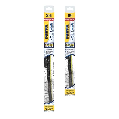 Image of Rain-X 810160 Repellency Water Repellent Wiper Blades, 24 inch & 19 inch Windshield Wipers, All Weather Streak-Free for Enhanced Visibility w / Water Repellency Formula