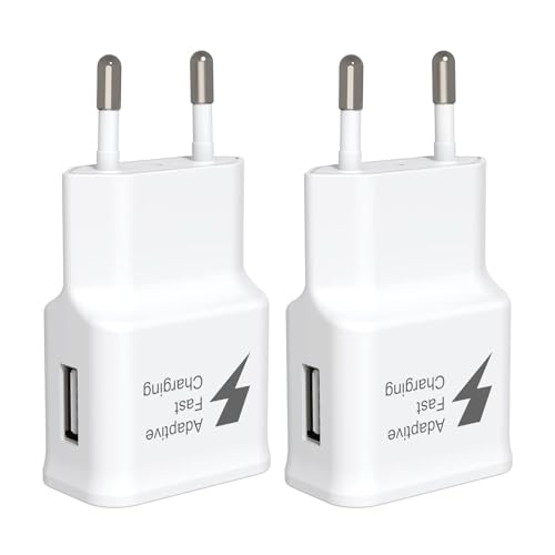 Samsung15W Chargeur Rapide Prise USB [2-Pack] pour Samsung Galaxy S22, S21, S20, S10, S10e, S9, S8,...