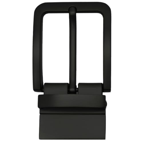 CINTURONTOP Hebilla Reversible para cinturones, Rectangular, Unisex, Adaptable a Cinturones de hasta 35mm de Ancho, Duradera y Versátil (Negro)