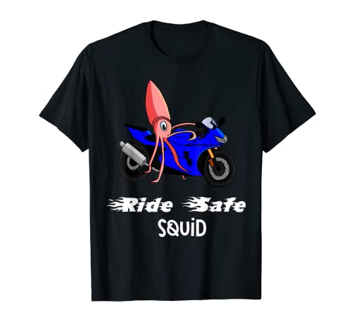 Motocicleta de calamar segura – Noob Squirrelly Kid New Riders Camiseta