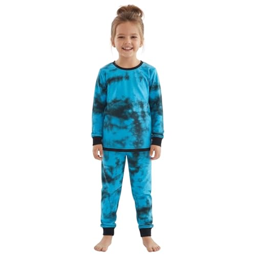 Pyjama tie dye bleu 2 pièces une idée cadeau idéale pour filles et garçons