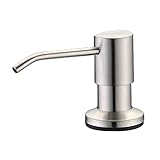 Mizzo Dispensador Jabón Cocina Bajo Encimera 300ml | Dosificador Detergente Lavavajillas Loción | para Fregadero Cocina o Encimera | Orificio 26-31mm | Rotación 360° | Acero Inoxidable Cepillado