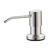 Mizzo Dispensador Jabn Cocina Bajo Encimera 300ml | Dosificador Detergente Lavavajillas Locin | para Fregadero Cocina o Encimera | Orificio 26-31mm | Rotacin 360 | Acero Inoxidable Cepillado