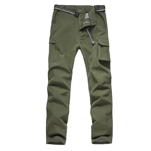 JOMLUN Boy's Fleece Lined Hiking Pants Waterproof Windproof Warm Soft Shell Outdoor Cargo Pants Snow Ski Walking Trousers