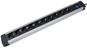 as - Schwabe ALUX 10-Fach Steckdosenleiste Schwarz