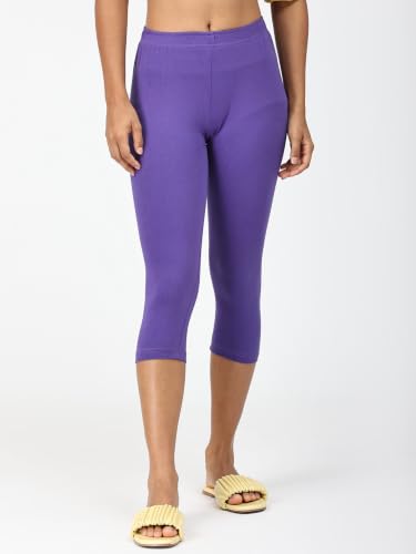 Image of Robinbosky Premium Stretchable Cotton Capri Legging for Women | Suitable for Formal wear & Casual wear | High-End Elastic Makes. The Leggings Squat Proof and Durable for Travel, Yoga, & Workout.