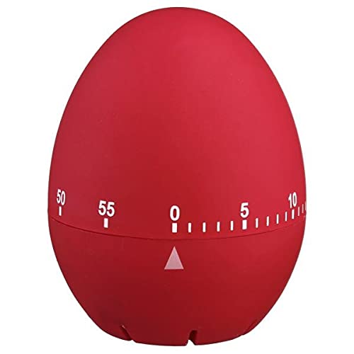 Timer meccanico da cucina, rosso (6 x 7 cm)