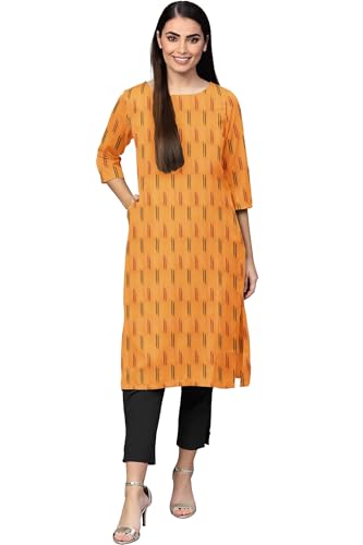 Image of Cotton Pochampally ikat unstitched blouse, Kurthi, long frock fabric material for women (1 meter, 2 meters & 3 meters)