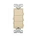 Eaton 7729V-SP 15-Amp 3-Way 120-Volt Decorator Heavy Duty Grade Three Single-Pole Combination Switches, Ivory