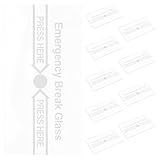 Milisten 10 Stück Ersatzglas für Feuermelder Zugstation Hochtemperaturbeständige Glasbruchscheiben Transparente Notfall Brandmelderabdeckung für Manuelle Alarmschalter
