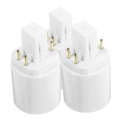 DEARMAMY 3 pièces Adaptateur Douille Culot Ampoule Quatre Broches vers Lot de Convertisseurs Lampe Résistant Chaleur Compatible Lampes LED et Halogènes pour Usage Domestique et