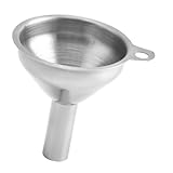 FUNOMOCYA Embudo de Acero Inoxidable para Líquidos Multifuncional y Compacto Diseño Ergonómico para Transferir Vinagre Vino y Salsa con Superficie Lisa y Fácil Limpieza