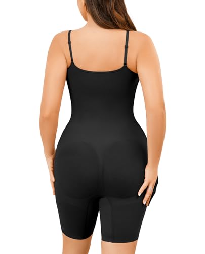 Shapewear for Women Tummy Control Seamless Bodysuit Butt Lift Body Suits with Adjustable Straps Mid Thigh3