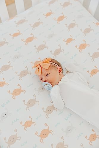 Premium Fitted Knit Crib Sheet/Toddler Sheet Tide By Copper Pearl #TOP3