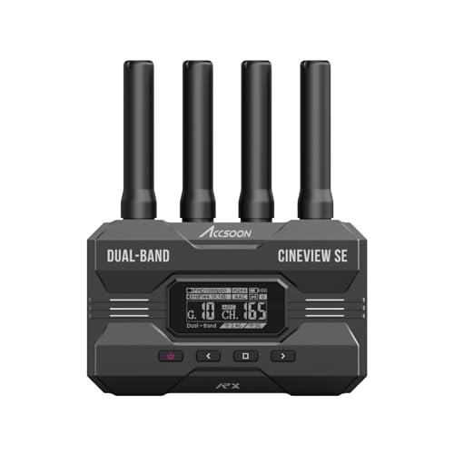 Accsoon CineView SE Wireless Video Extra Receiver, Wireless Video Transmission Systems with HDMI SDI, Dual-Band 1080P60fps 1200ft Range 0.05 s LAT, Compatible with CineView 2 SDI/HE/Quad-SE Receiver