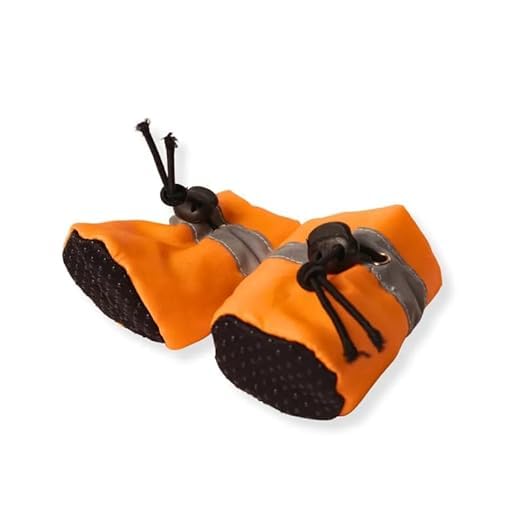 Image of 100% Polyester Warm Comfortable Water Resistance Pet Boots /Shoes for Dogs & Cats (Neon Orange, XL)