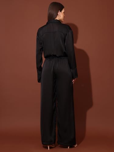 Image of PURVAJA Women's Full Sleeve Shirt & Trouser Solid Co-ords