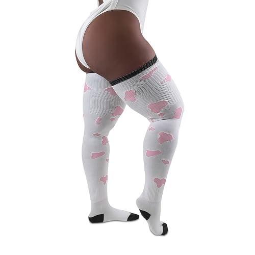 Image of Thunda Thighs Plus Size Thigh High Socks, Over the Knee High Boot Stockings Leg Warmers, Extra Long & Thick Socks