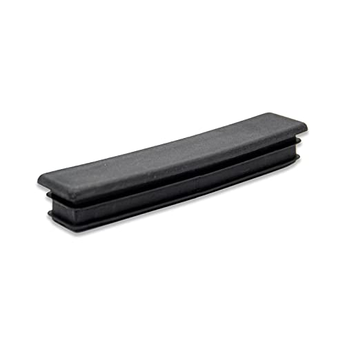 Image of Flyshop 8 Pack Black Chair Glide Inserts Plastic Plugs Rectangle Pipe Tubing End Caps 20 x 80 mm, 13 /16 inch x 3-1 /8 inch