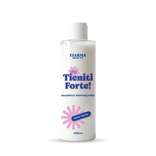 eFarma Beauty Tieniti Forte! Shampoo Rinforzante per Capelli Fragili 400 ml con Vitamina F, Pantenolo e Ginseng Made in Italy