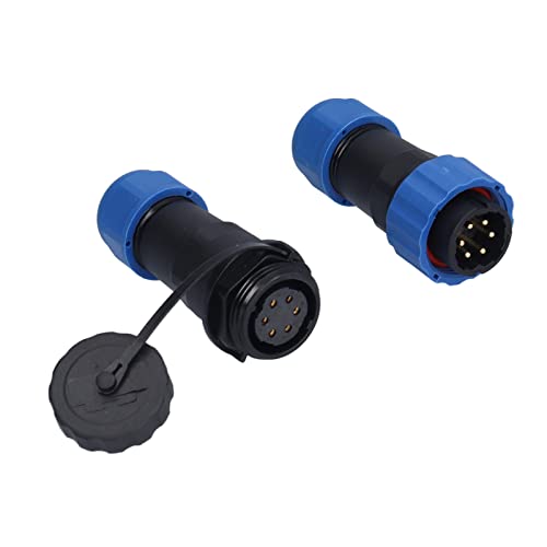 FTVOGUE Prise d'aviation, Connecteur d'aviation IP68 avec Broches 'Ordinateur Solides, étanche pour Appareils de Communication et Alarmes (6 Broches)