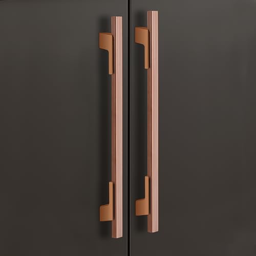 Image of Plantex Cabinet Handle /Kitchen Cabinet Door Handle /Wardrobe /288 mm Cupboard Handle /Door Pull-Push Handle for Home /Office - Pack of 2 (Rose Gold)