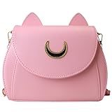 LoveWLC Moon Luna Cat Purses,Pu Goth Cosplay Moon Sailor Bag Handbag Shoulder Bags for Girl Women