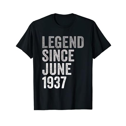 Leyenda Desde Junio de 1937 Año de Cumpleaños Camiseta