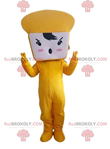 Sliced Bread Redbrokoly Mascot. Bakery Redbrokoly Mascot. Giant Toast #TOP2