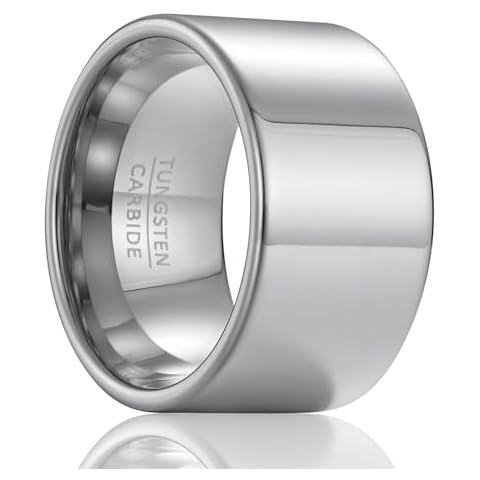 SOXEMAN Men's Wide Tungsten Steel Ring Cover