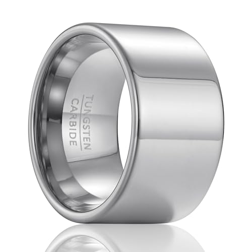 1 Men's Classic Luxury Big Thumb Finger Tungsten Steel Ring Domineering Wide 14mm Smooth and Comfortable Trendy Men's Cool Ring Jewelry