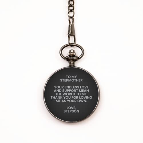 Mother's Day Unique Gifts for Stepmother, Thoughtful Pocket Watch from Stepson, Your Endless Love, Special Gifts for Women