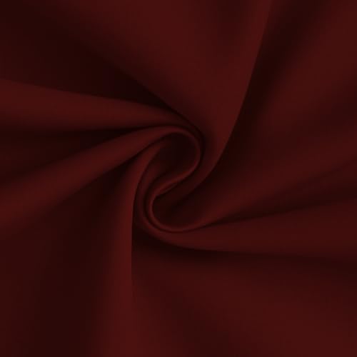 Image of Yakamok Burgundy Red Blackout Curtains 84 Inches Long for Bedroom 50 inch Wide | Blackout Curtain Panels for Bedroom, 2 Thick Layers Grommet Top Thermal Insulated Drapes with White Back for Living Room
