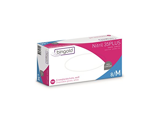 Preisvergleich Produktbild Einmalhandschuhe Nitril 35PLUS, weiß, 10x100 Stück