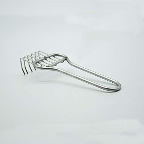 SANHOO Gardening Hand Rake?Hand Cultivator Mini Rake - with Bend Proof Stainless Steel Design - Hand Tool loosens Soil, rips Out Weeds, Hand Tiller Garden Tool - Rust Proof Heavy Duty Tines and Shaft