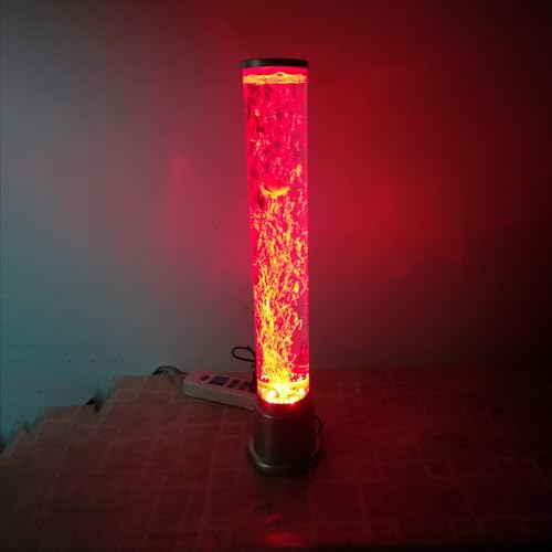 Terapia de burbujas ASMR en lámpara de medusas con luz LED cambiante 2