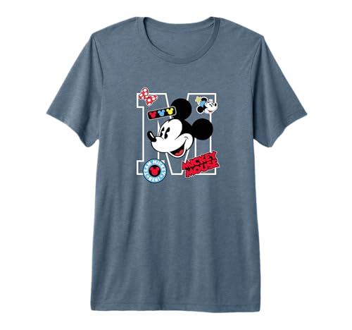 T-shirt Premium Mickey Big M en coton confortable pour adulte