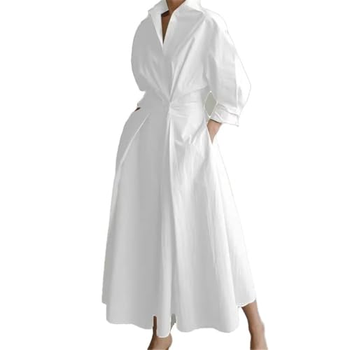 Robe en V pour femmes anti-transpensation coupe décontractée jupe ample fluide