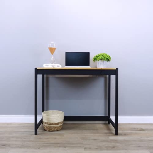 Mesa Escrivaninha Industrial Para Escritório/Home Office Cor:Preto