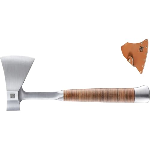 HALDER Handbeil, mit Ledergriff, inkl. hochwertiger Ledergürteltasche als Schneidschutz | 3555.375