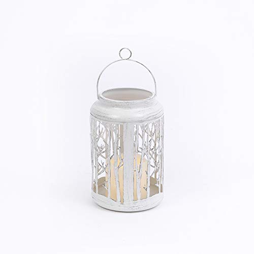 Gerson 2435820 Winter Forest Lantern, 7.3-inch Height