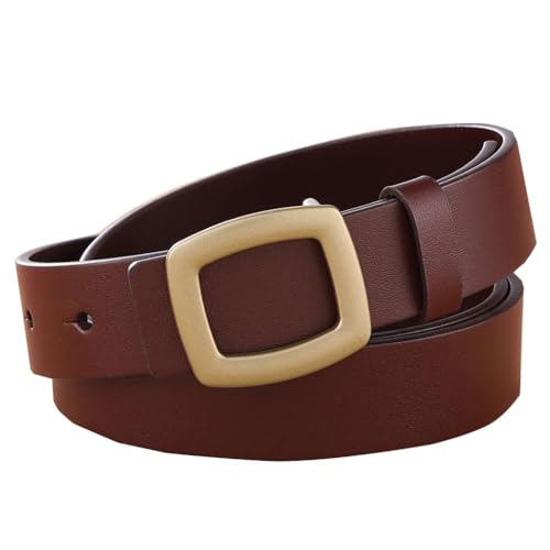 Women's Cowhide Belt Smooth Buckle Fashion Belt for Skirt Jeans Waist Width 2.80cm Gifts for Women