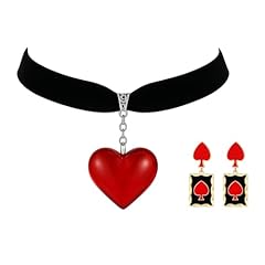 A3: Red Heart Necklace Earrings