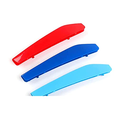 Image of M-Colored Stripe Grille Insert Trims for BMW Accessories, ABS Car Accessories for BMW Grill Stripes (X6 17-18 F16 7-Beam)