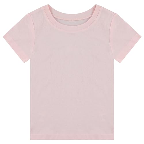 Image of BTween Girls 4 Piece Tops Fashionable Short Sleeve T-Shirt Casual Daily Shirt for Kids Assorted Colors