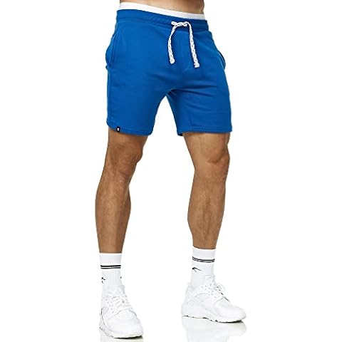 Indicode Herren Aldrich Sweatshorts mit Kordelzug | Herrenshorts Sportshorts für Männer Classic Blue L Cover